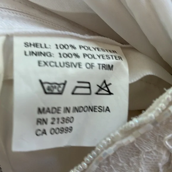 Mori Lee wedding White Floral Embroidered Gown LN - Picture 8 of 11